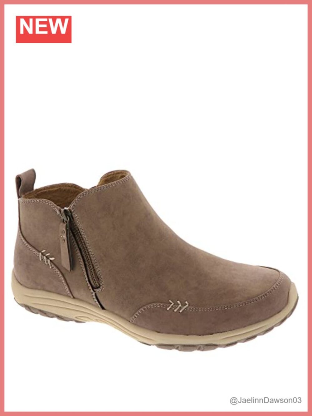 Air Cooled Memory Foam Ankle Bootie Side Zip Cas